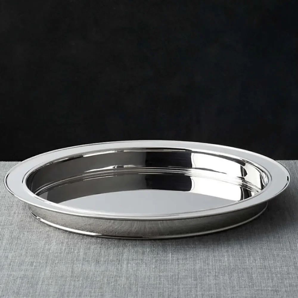 Crate & Barrel Crate Stainless Steel Serving Tray